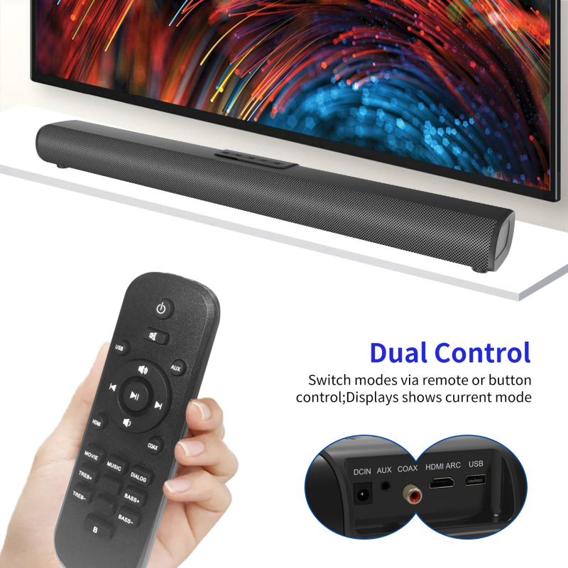 Zvučna traka za TV Bluetooth 5.0, 30W, 80 Hz–16 kHz, SNR ≥75 dB, domet 10 m