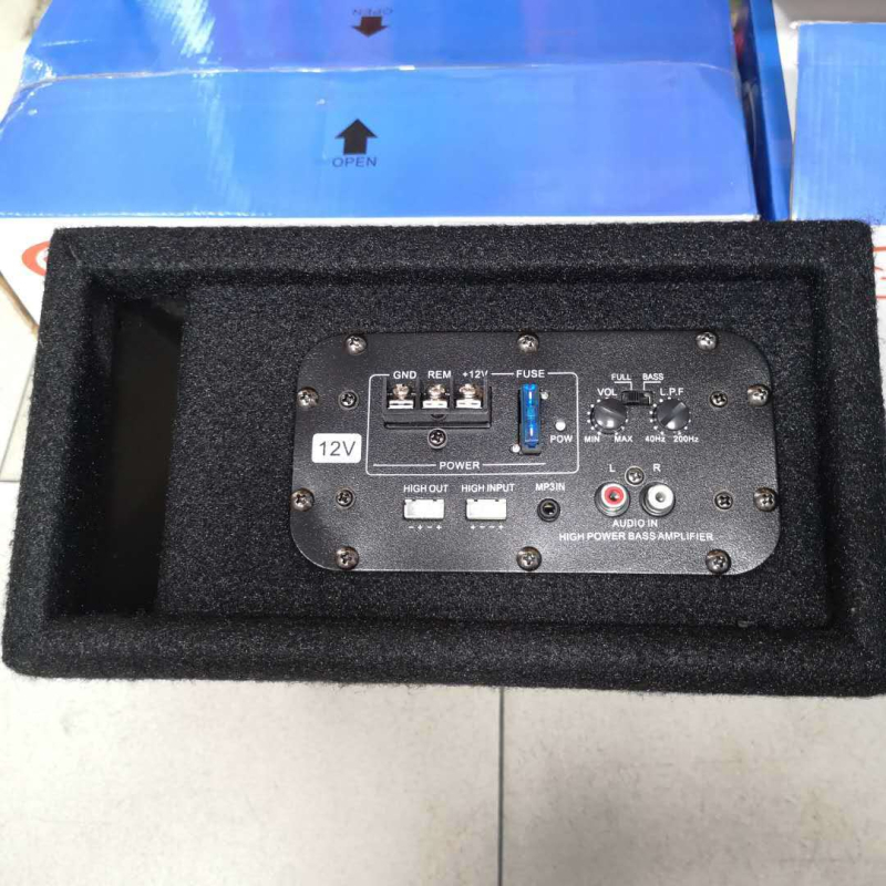 SYZX YD-1508 aktīvs kvadrātveida zemfrekvences skaļrunis, koka un metāla korpuss, universāla saderība, 12V