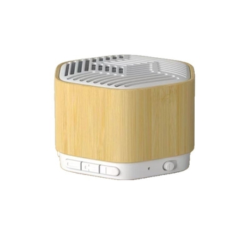 Mini Bluetooth reproduktor s RGB osvetlením - ekologické bambusové telo, 5W, Bluetooth 5.3, 100Hz-20kHz, SNR ≥95dB