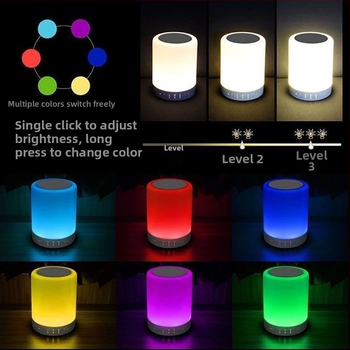 Mini Bluetooth reproduktor s RGB nočným svetlom (3W výkon, Bluetooth 5.3, vstavaná batéria, 60Hz-15kHz, SNR ≥70dB)