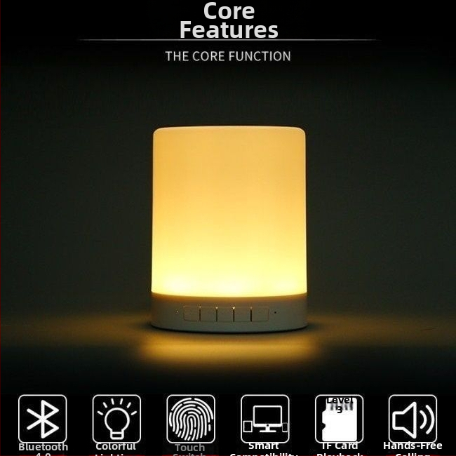 Mini Bluetooth reproduktor s RGB nočným svetlom (3W výkon, Bluetooth 5.3, vstavaná batéria, 60Hz-15kHz, SNR ≥70dB)