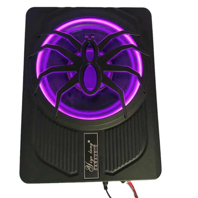 Automobiļu skaņas uzlabošana ar LED spider: aktīvs ultra-plāns zemfrekvenču skaļrunis, 150W, 4Ω, 12V, 86–2000 Hz, izkropļojums 0.001