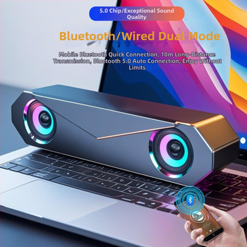 Datora galddatoru skaņu sistēma WANWU R01, stereo skaņa, vads savienojums (Zīmols WANWU; Modelis R01; Savienojums: Audio; Skaņa: Stereo; Izlaidums: 2025-05-15)