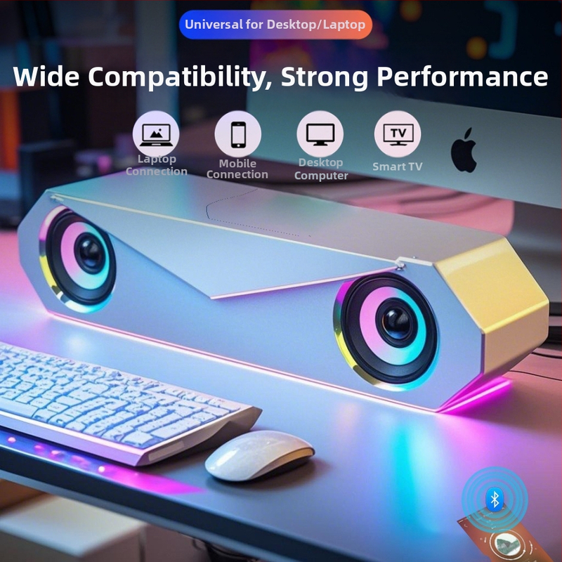 Datora galddatoru skaņu sistēma WANWU R01, stereo skaņa, vads savienojums (Zīmols WANWU; Modelis R01; Savienojums: Audio; Skaņa: Stereo; Izlaidums: 2025-05-15)