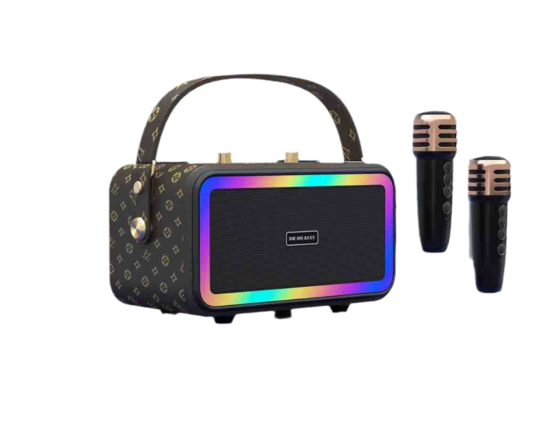 BOOMS BASS ασύρματος Bluetooth ηχείο για καραόκε, συνολική ισχύς 20W (10W×2), Bluetooth 5.2, εύρος συχνοτήτων 40 Hz–20 kHz, SNR ≥70 dB, ενσωματωμένη μπαταρία 2000–4000 mAh