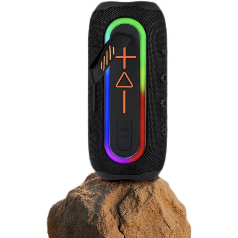 Bluetooth hangszóró subwooferrel és RGB világítással, Bluetooth 5.1, 2x8W, IPX6 vízálló, beépített akkumulátor 1200–2000mAh