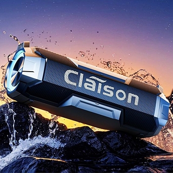 Difuzor Bluetooth pentru exterior, cu două difuzoare de 5W, răspuns în frecvență 20Hz-20kHz, SNR ≥75 dB, Bluetooth 5.3, baterie încorporată 2000–4000 mAh