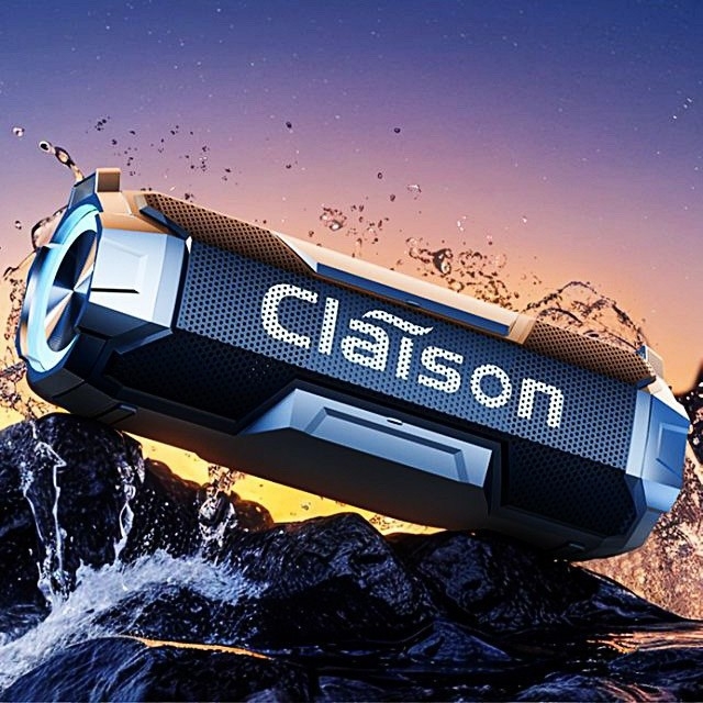 Difuzor Bluetooth pentru exterior, cu două difuzoare de 5W, răspuns în frecvență 20Hz-20kHz, SNR ≥75 dB, Bluetooth 5.3, baterie încorporată 2000–4000 mAh