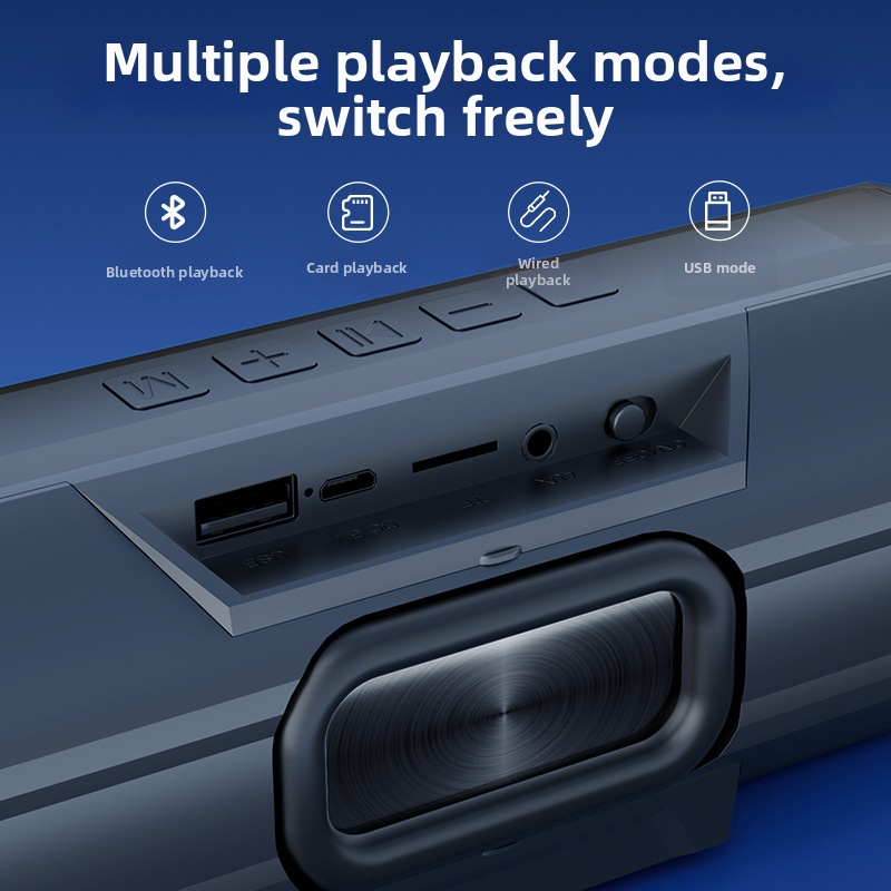 Difuzor Bluetooth pentru exterior, cu două difuzoare de 5W, răspuns în frecvență 20Hz-20kHz, SNR ≥75 dB, Bluetooth 5.3, baterie încorporată 2000–4000 mAh