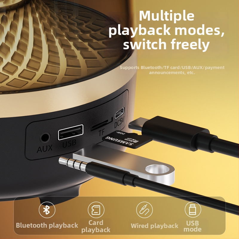 Mini Bluetooth reproduktor, 5 W, 100 Hz–20 kHz, Bluetooth 5.3, vstavaná batéria 300–500 mAh, dosah až 10 m