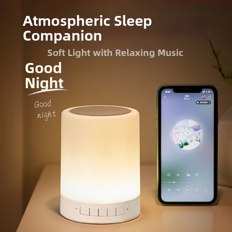 Vezeték nélküli Bluetooth hangszóró éjszakai fénnyel és hangulatvilággal, Bluetooth 5.2, IPX7 vízálló, frekvenciaválasz 60 Hz–15 kHz, 10 m hatótáv, beépített 300–500 mAh akkumulátor