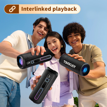 Εξωτερικό Bluetooth ηχείο, IPX7 ανθεκτικό στο νερό, στερεοφωνικό 2x10W, Bluetooth 5.3, Ενσωματωμένη μπαταρία 4000–6000mAh, 70Hz–20kHz