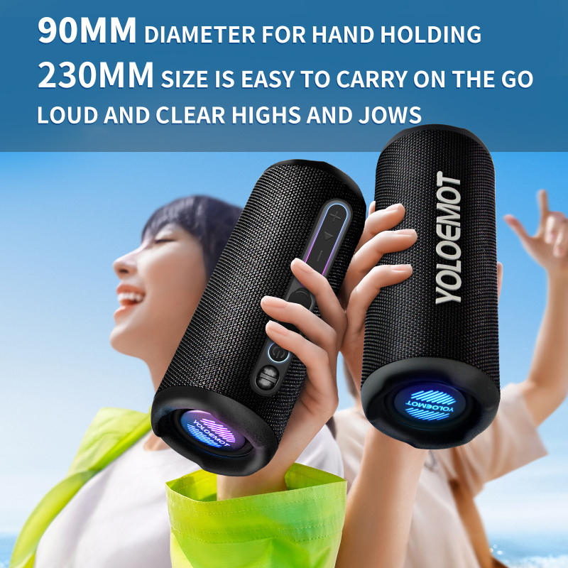 Εξωτερικό Bluetooth ηχείο, IPX7 ανθεκτικό στο νερό, στερεοφωνικό 2x10W, Bluetooth 5.3, Ενσωματωμένη μπαταρία 4000–6000mAh, 70Hz–20kHz