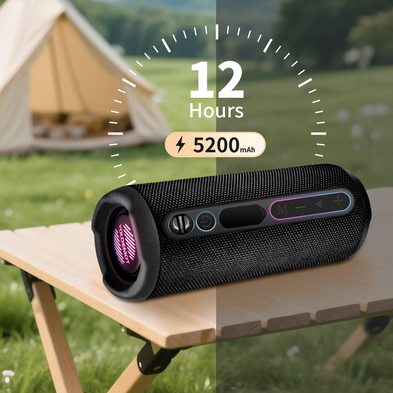 Εξωτερικό Bluetooth ηχείο, IPX7 ανθεκτικό στο νερό, στερεοφωνικό 2x10W, Bluetooth 5.3, Ενσωματωμένη μπαταρία 4000–6000mAh, 70Hz–20kHz