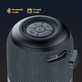 Vízálló Bluetooth hangszóró, hordozható kültéri és otthoni használatra, 5W, Bluetooth 5.3, IPX5, beépített akkumulátor 2000–4000 mAh, frekvencia-tartomány 100 Hz–20 kHz
