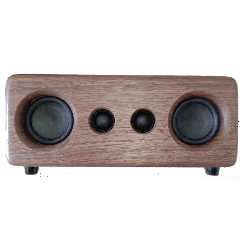 Bluetooth zvučnik od orahovog drveta s ugrađenom baterijom, 30W, 60 Hz–15 kHz, BT 5.1