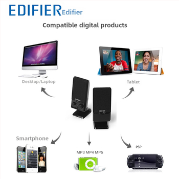 Edifier R10U datoru skaļruņi ar USB un 3,5 mm audio ieeju