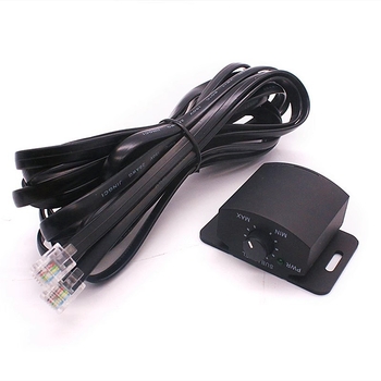 Vadu skaļuma vadības ierīce automašīnas pastiprinātājam un zemfrekvences skaļrunim – 12V, ABS korpuss, PVC ārējais apvalks, svars 0.1, preces kods 408