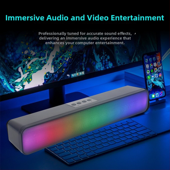 Vezeték nélküli Bluetooth hangszóró szubwooferrel, 2 hangszóróval, Bluetooth 5.0, 10W, 100 Hz-20 kHz, SNR ≥75 dB, beépített akkumulátor 1000-1200 mAh