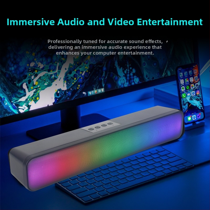 Vezeték nélküli Bluetooth hangszóró szubwooferrel, 2 hangszóróval, Bluetooth 5.0, 10W, 100 Hz-20 kHz, SNR ≥75 dB, beépített akkumulátor 1000-1200 mAh