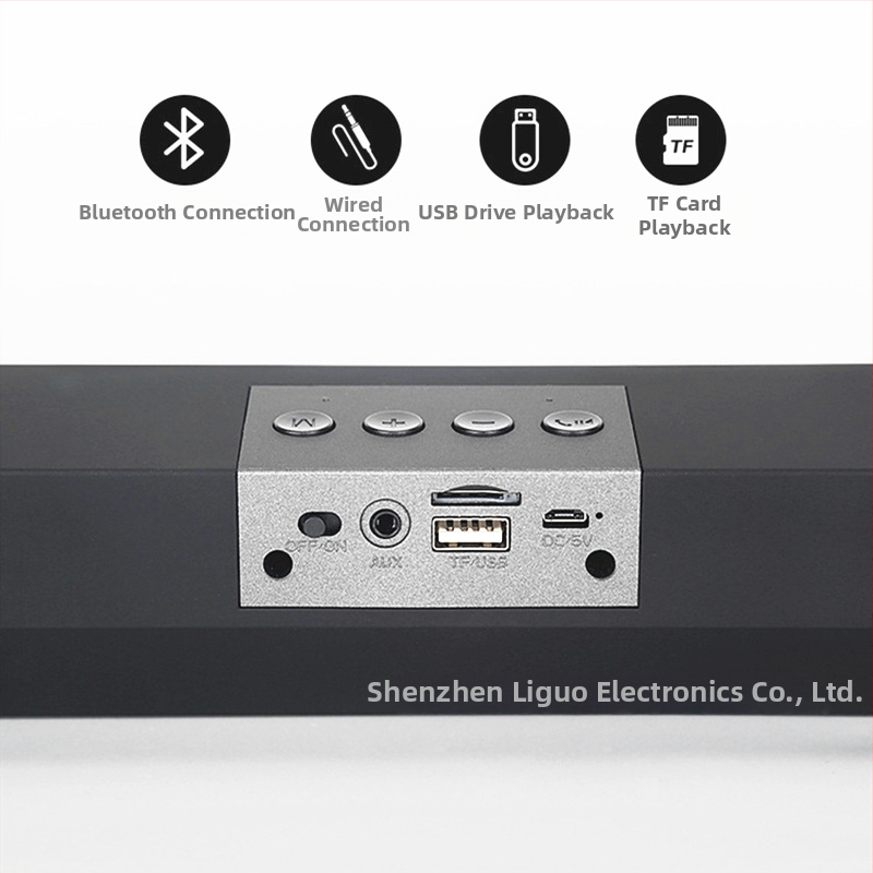 Vezeték nélküli Bluetooth hangszóró szubwooferrel, 2 hangszóróval, Bluetooth 5.0, 10W, 100 Hz-20 kHz, SNR ≥75 dB, beépített akkumulátor 1000-1200 mAh