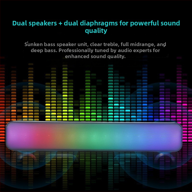 Vezeték nélküli Bluetooth hangszóró szubwooferrel, 2 hangszóróval, Bluetooth 5.0, 10W, 100 Hz-20 kHz, SNR ≥75 dB, beépített akkumulátor 1000-1200 mAh