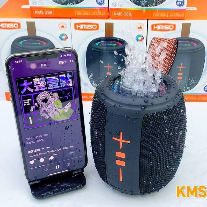 Vezeték nélküli Bluetooth hangszóró beépített 1200–2000 mAh akkumulátorral, 5W, Bluetooth 5.3, 100 Hz–20 kHz frekvencia, 10 m hatótávolság