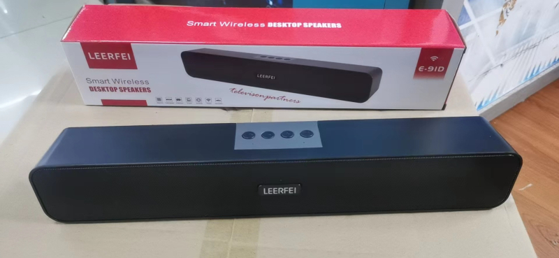 Stolni Bluetooth zvučnik s dva zvučnika, USB napajanje, ugrađena baterija 800–1000 mAh, frekvencijski raspon 100 Hz–20 kHz, SNR ≥75 dB, snaga 5 W