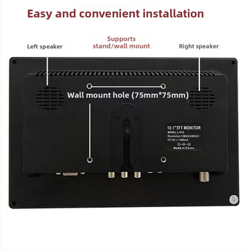 USB auto un mājas displeja monitors ar USB atskaņošanu un VGA/HDMI/RCA/TV interfeisiem, HD