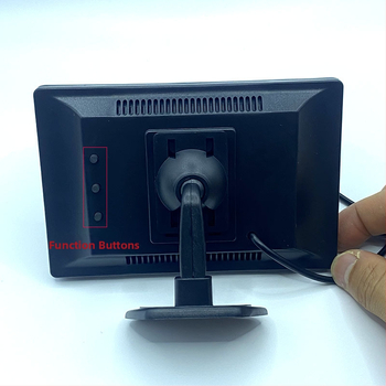 5-palcový automobilový monitor s prisatím, stolné aj palubné použitie, zobrazenie cúvacej kamery, 12-24V, LCD 800x480