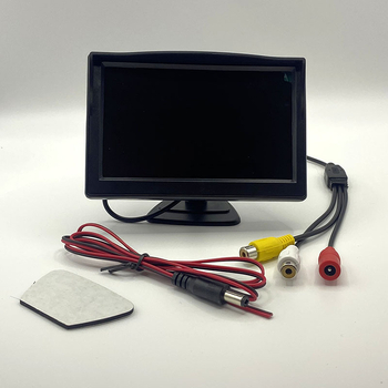 Monitor za vožnju unazad u auto sa usisnim držačem i stolnim nosačem, universalno 12-24V, LCD zaslon, 800x480, AV ulaz