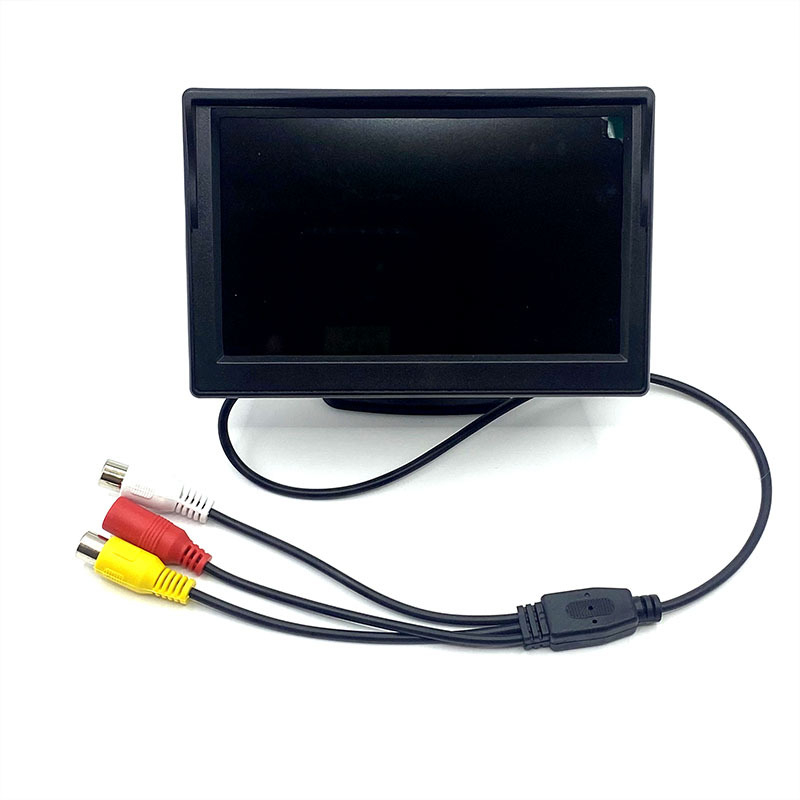 Monitor za vožnju unazad u auto sa usisnim držačem i stolnim nosačem, universalno 12-24V, LCD zaslon, 800x480, AV ulaz