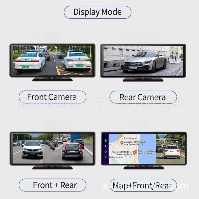 11,26-inčni prijenosni automobilni DVR s navigacijom, HD prikaz stražnje kamere, bežični CarPlay