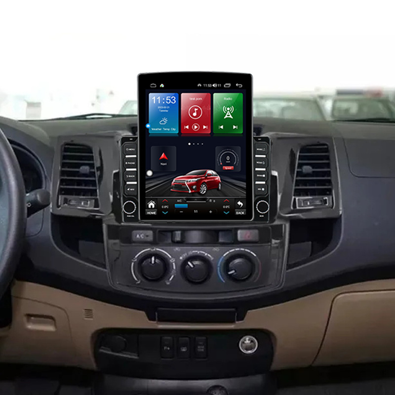 Android automobilska navigacija za Toyota Hilux, 9,7-inčni uspravni LCD zaslon, 4x45W automobilsko napajanje, OEM/ODM