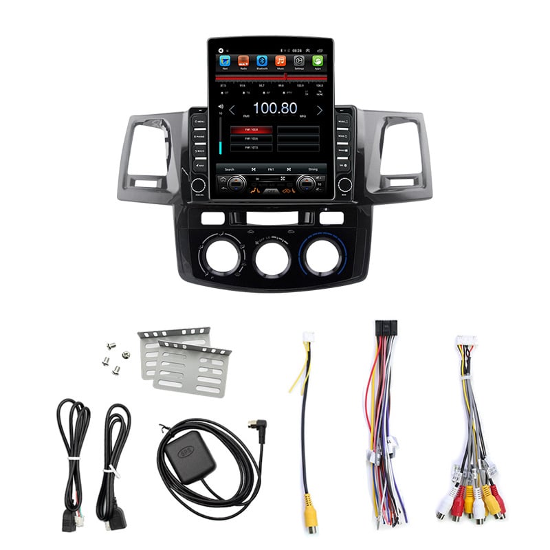 Android automobilska navigacija za Toyota Hilux, 9,7-inčni uspravni LCD zaslon, 4x45W automobilsko napajanje, OEM/ODM