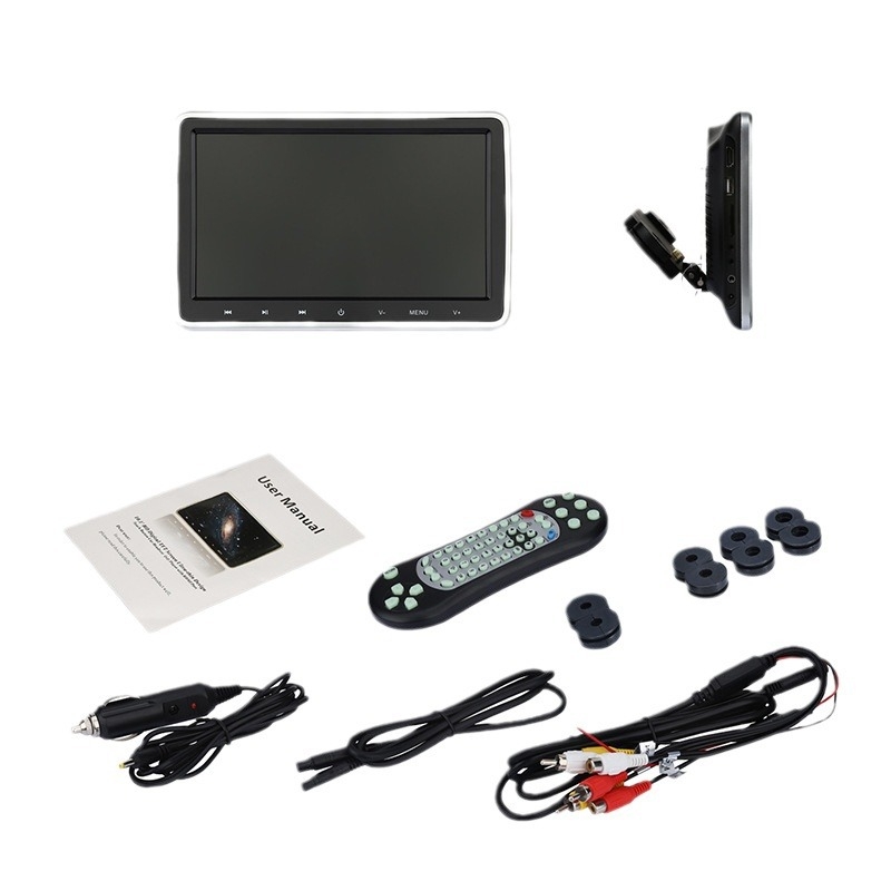 Monitor za glavu automobila, 10,1-inčni TFT-LCD, Model CCT-1011D, Razlučivost 1024x600 RGB, HDMI ulaz, Wi‑Fi, Univerzalna kompatibilnost