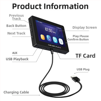 Auto LCD displej M6 Android Bluetooth 720p LUTU/OEM
