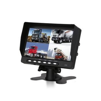 Auto LCD zaslon JY-M770; dvokanalni ulaz AHD/CVBS; rezolucija 1024x600; četverostrani HD monitor za vozidlu retroviziju; PAL/NTSC; prilagodljiva obrada; pogodno za kombije, kamione i kamp vozila