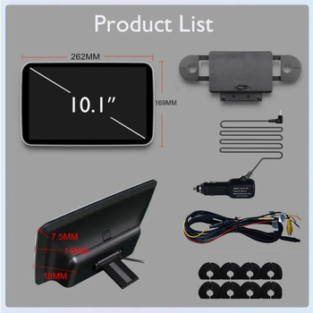 Automobilio galvos atlošojo monitorius su LCD IPS ekranu, universalus suderinamumas, modelis Head10.1, pritaikytas apdorojimas