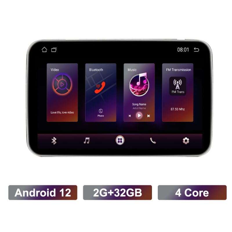 Automobilio galvos atlošojo monitorius su LCD IPS ekranu, universalus suderinamumas, modelis Head10.1, pritaikytas apdorojimas