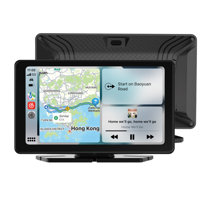 Prenosivi auto LCD monitor s MP5 playerom i navigacijom PND, Bluetooth CarPlay, IPS zaslon, 1024×600, ulaz 12–24V, Wi‑Fi 2,4 GHz (Model P70-PND)