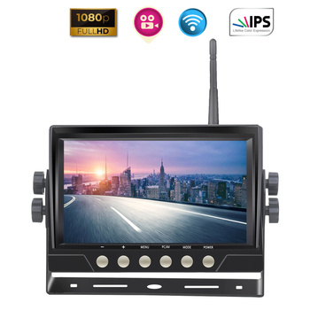 Autóhátrameneti kijelző BT-7010, beépített 10200 mAh akkumulátor, TFT LCD 1920x1080, AHD bemenet