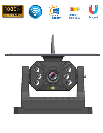 Autóhátrameneti kijelző BT-7010, beépített 10200 mAh akkumulátor, TFT LCD 1920x1080, AHD bemenet