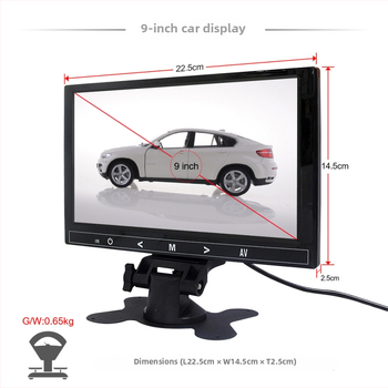 Auto LCD monitor s Bluetoothom i Lotus sučeljem – sustav za prikaz slike pri vožnji unatrag za kamione, 1024x768 (Model 9001, digitalni/analogni ulaz, PAL/NTSC)
