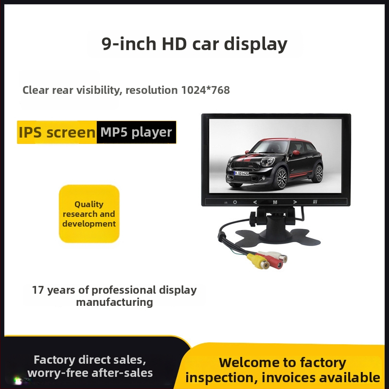 Auto LCD monitor s Bluetoothom i Lotus sučeljem – sustav za prikaz slike pri vožnji unatrag za kamione, 1024x768 (Model 9001, digitalni/analogni ulaz, PAL/NTSC)