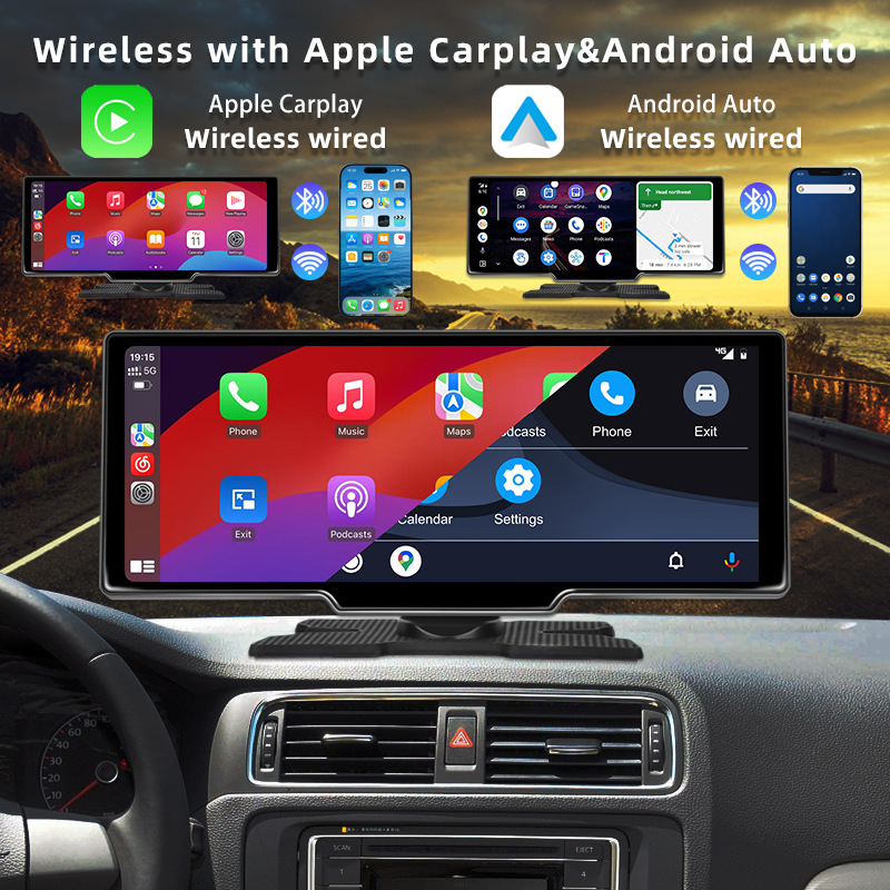 Auto DVR s Androidom, bežični CarPlay, Android Auto, 4GB+64GB, IPS zaslon