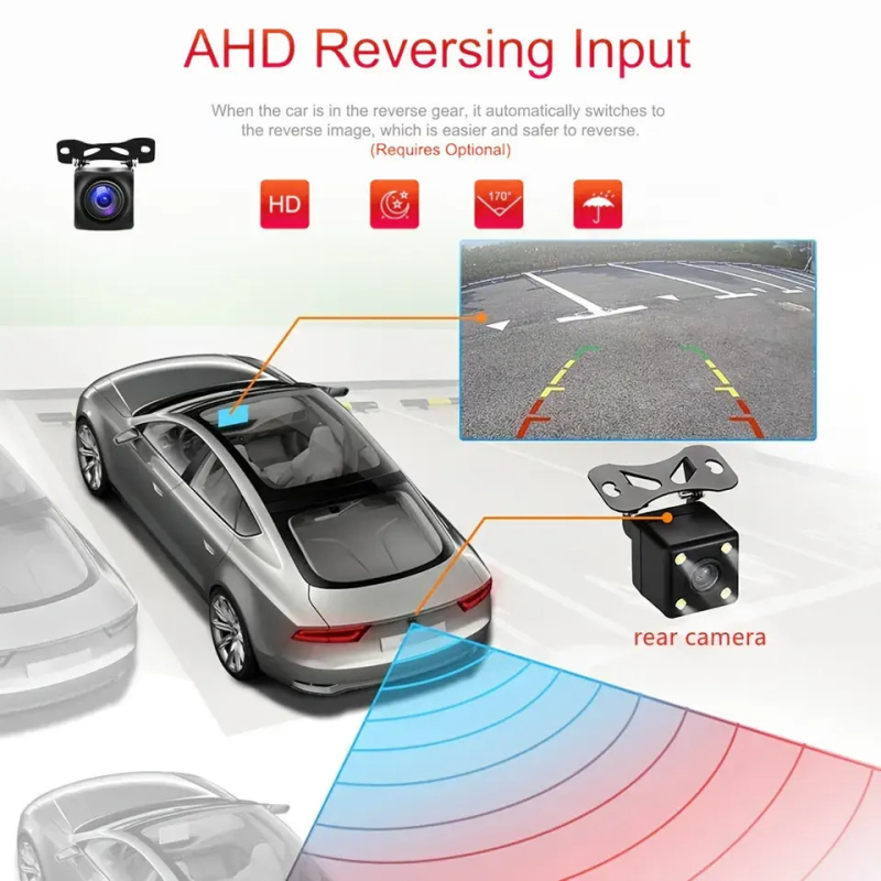 Автомобилен DVD плеър с CarPlay и Android GPS навигация, LCD монитор, 12V DC захранване, пластмасов корпус, модел SH