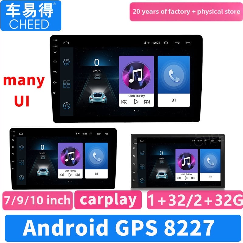 MTK 8227 navigator GPS auto All-in-One pe Android, display tactil IPS, alimentare 12V, CHEED