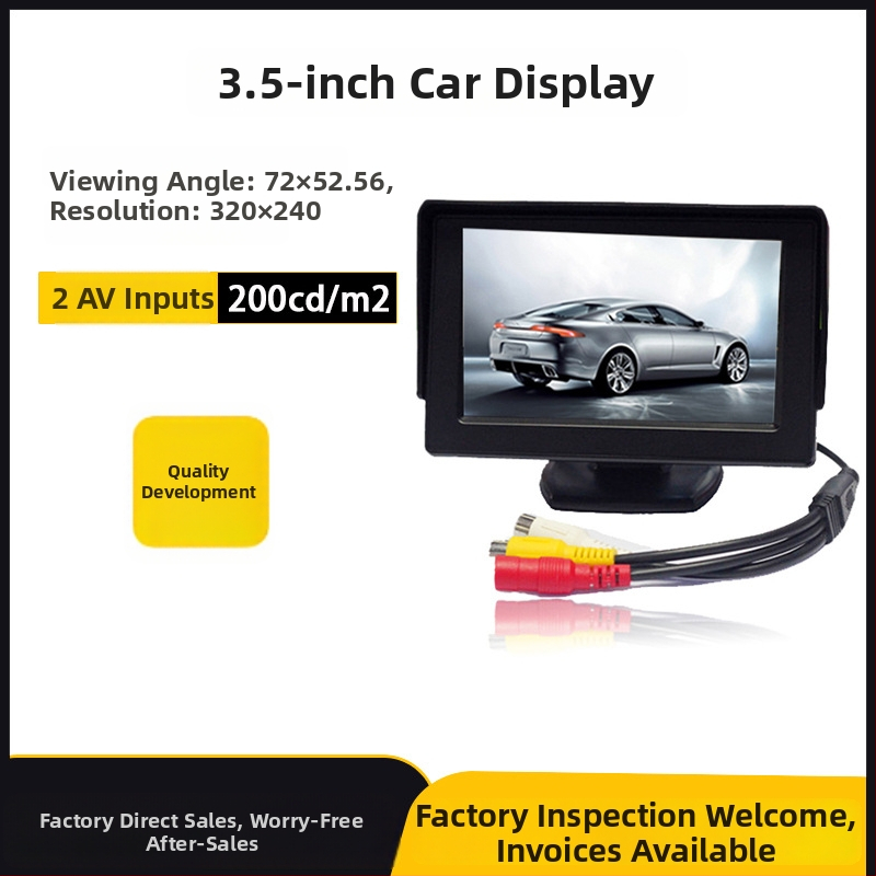 Automobilinis LED monitorius saugumo stebėjimui, maitinimas 12V, galingumas 25W, -10°C iki 70°C, 3C sertifikatas Nr. 2019010903268333