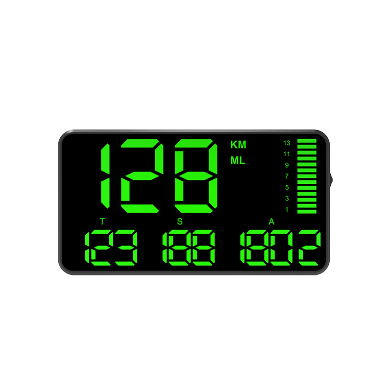 HUD automobilski prikaz, model C90, GPS ulaz, nadmorska visina, vrijeme i statistika prijeđenih kilometara, alarm pretjerane brzine